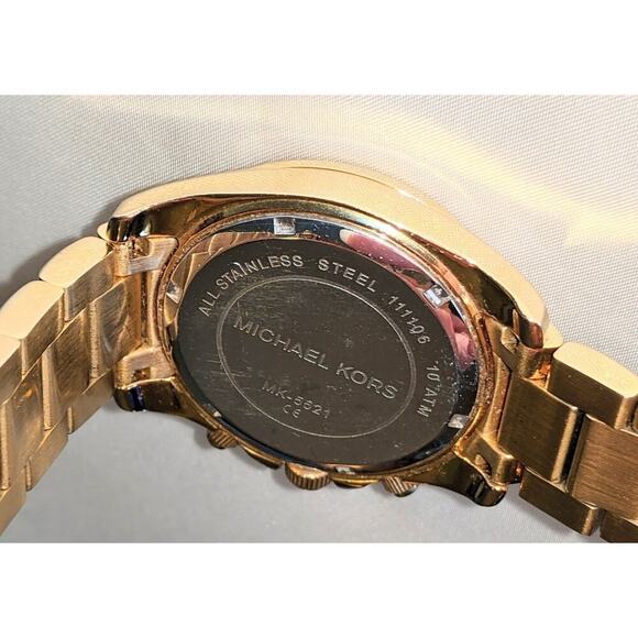 Michael Kors MK5521 Blair Womens Quartz Watch Gold Tone Stainless Steel Crystals - Picture 10 of 14